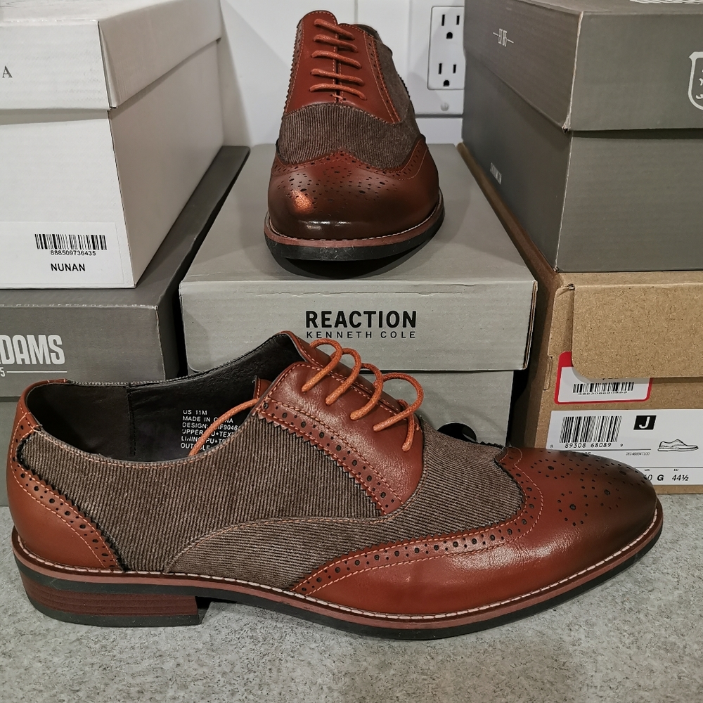 Kenneth Cole leather and denim Oxford's
